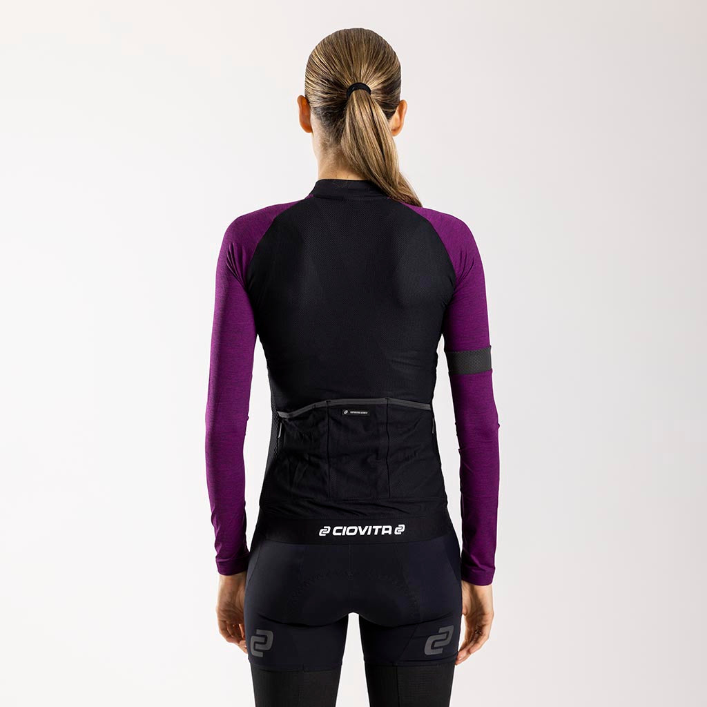 Women's Opera Long Sleeve Jersey (Magenta)