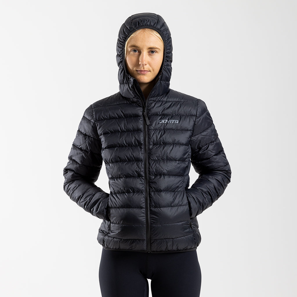 Women's Hooded Puffer Jacket (Black)