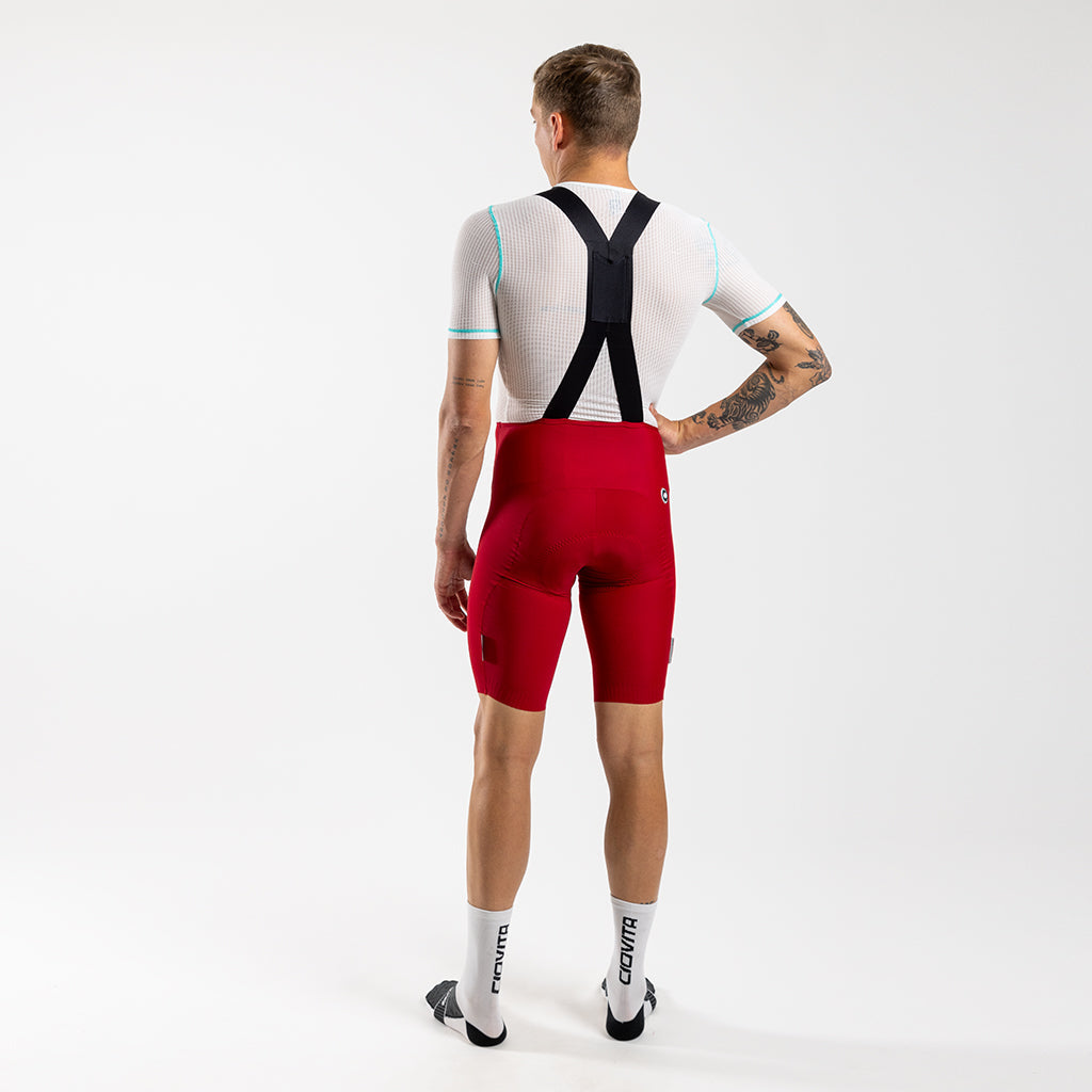Men's Supremo Velocé Bib Shorts (Red)