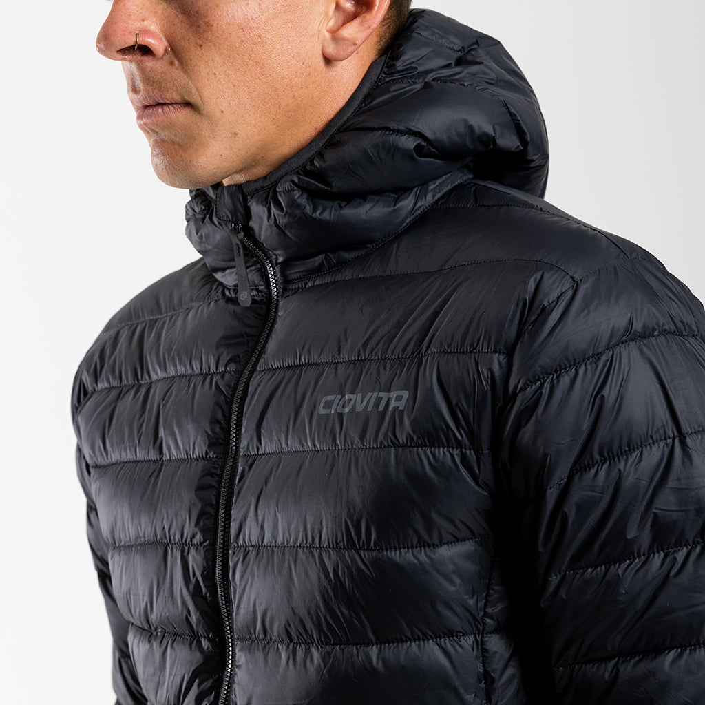 Men's Hooded Puffer Jacket (Black)