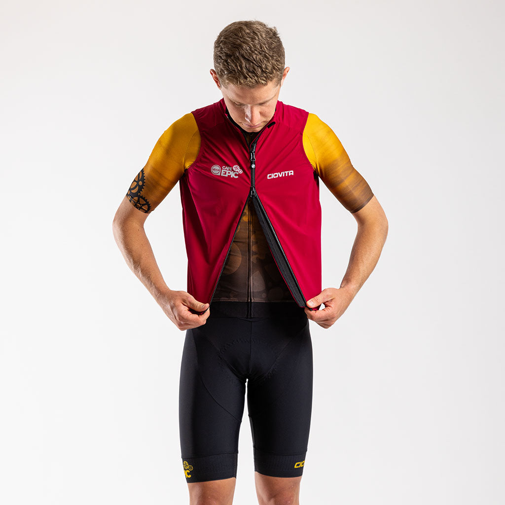 Men's Absa Cape Epic 2024 Apex Lamina Gilet (Burgundy)