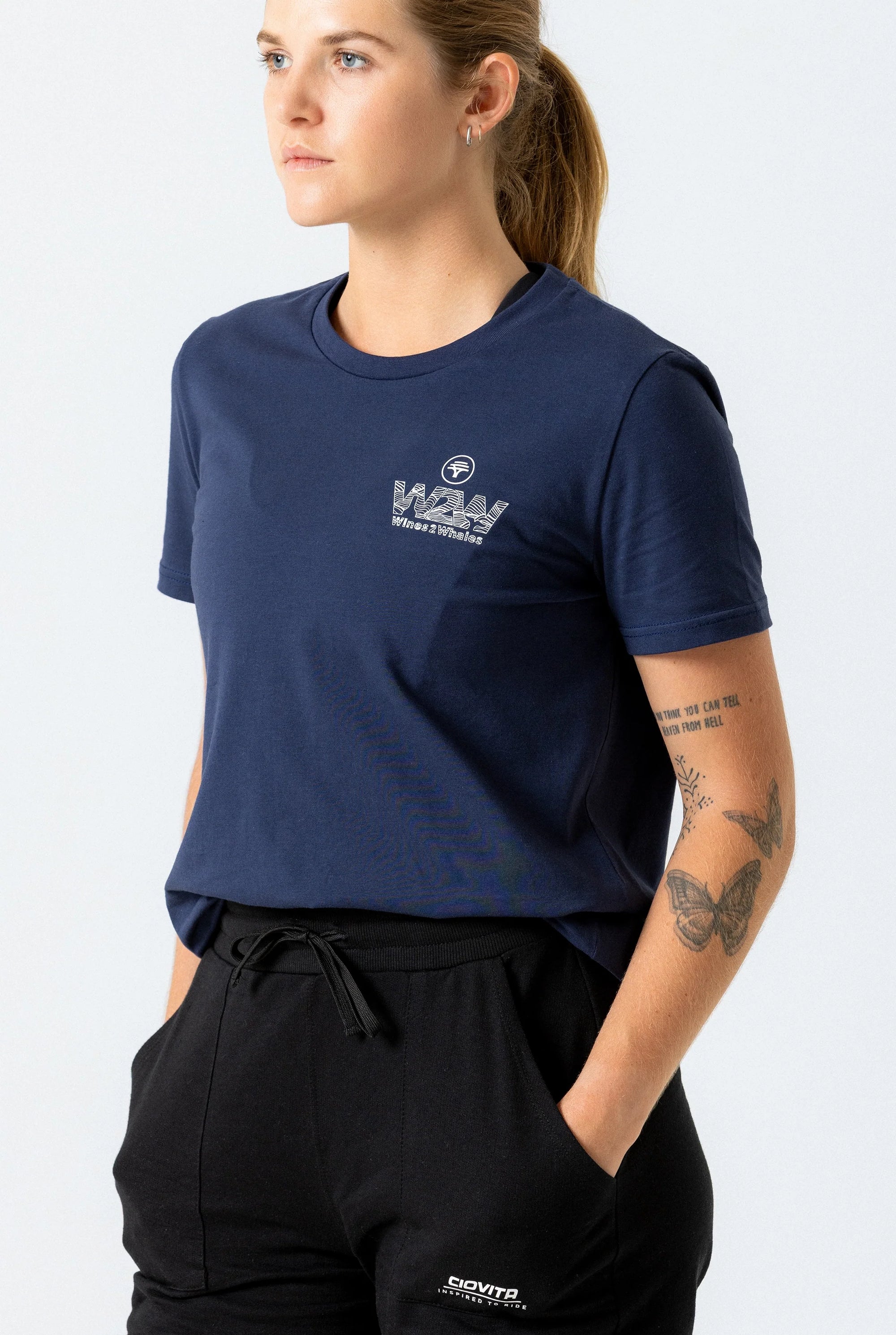 Women's FNB Wines2Whales T Shirt (Navy)