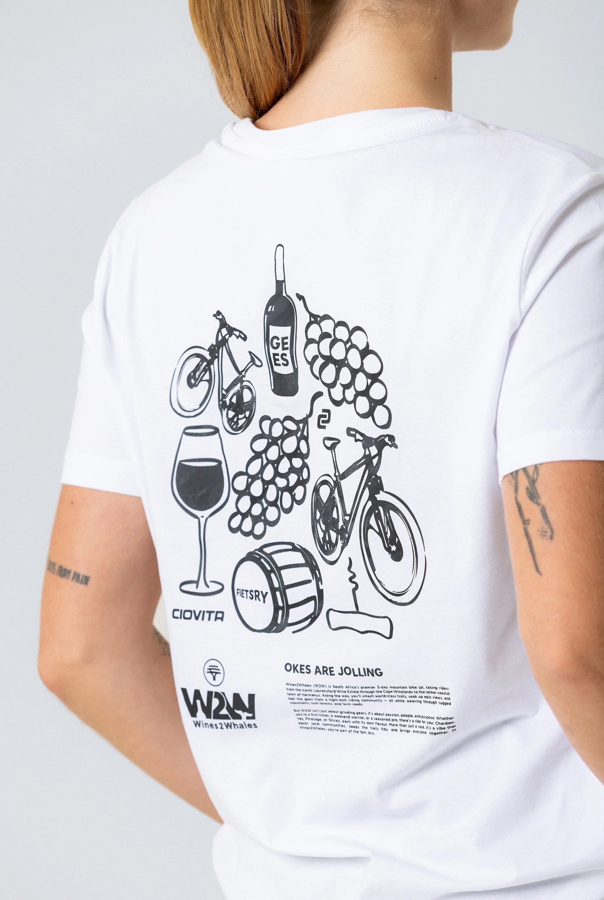 Women's FNB Wines2Whales T Shirt (White)