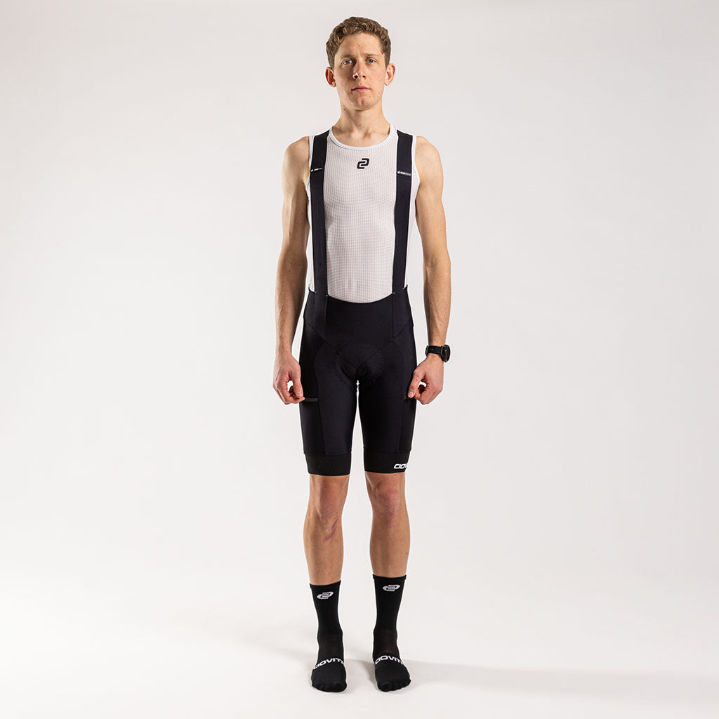 Men's Cargo Bib Shorts (Black)