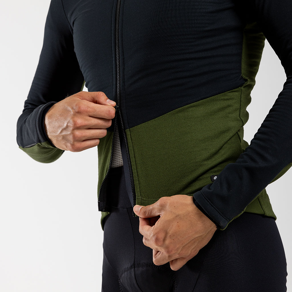 Men's Vale Merino Cycling Jacket (Olive)
