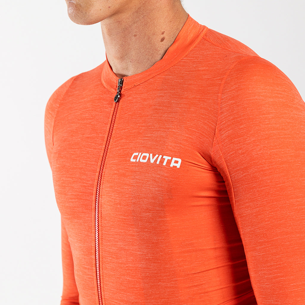 Men's Librio Long Sleeve Race Fit Jersey (Tangerine)