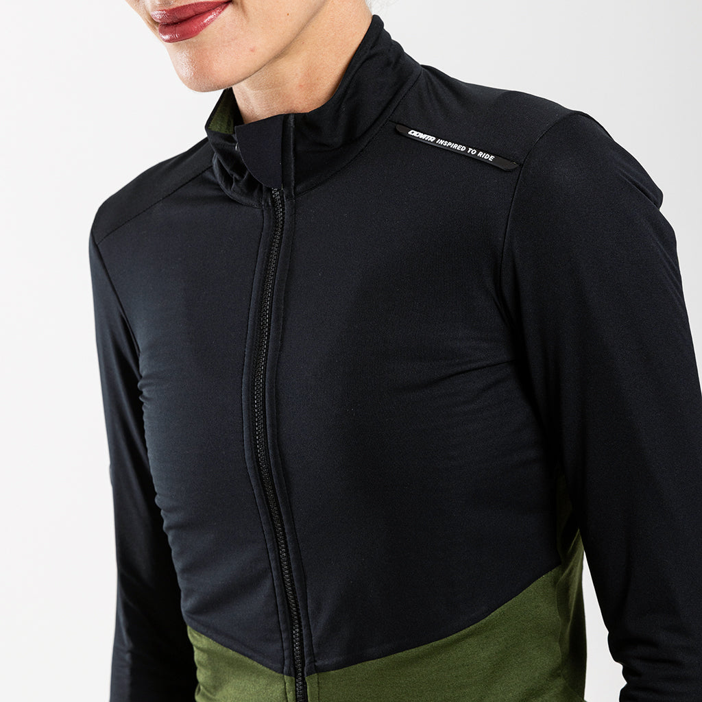 Women's Vale Merino Cycling Jacket (Olive)