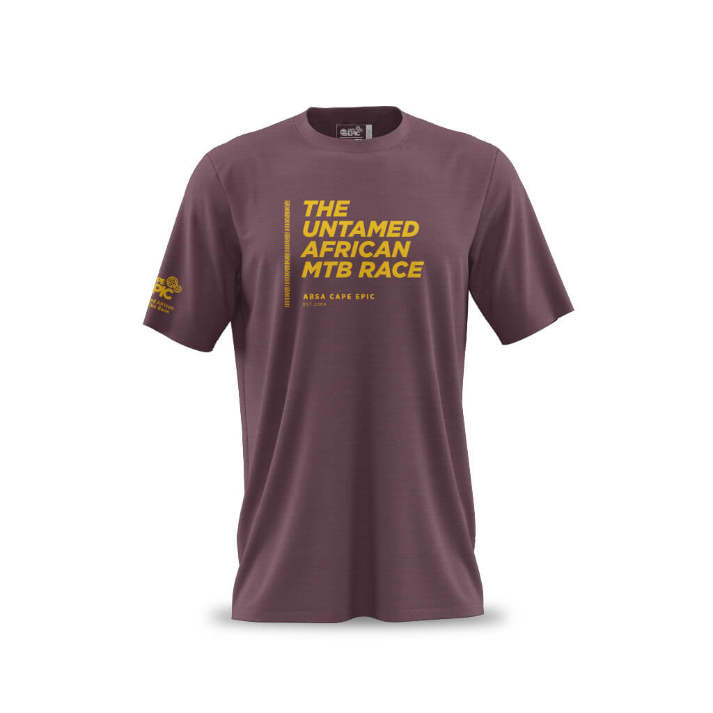 Men's Absa Cape Epic T Shirt (Maroon Melange)