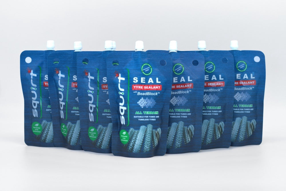 SQUIRT SEAL TYRE SEALANT WITH BEADBLOCK POUCH