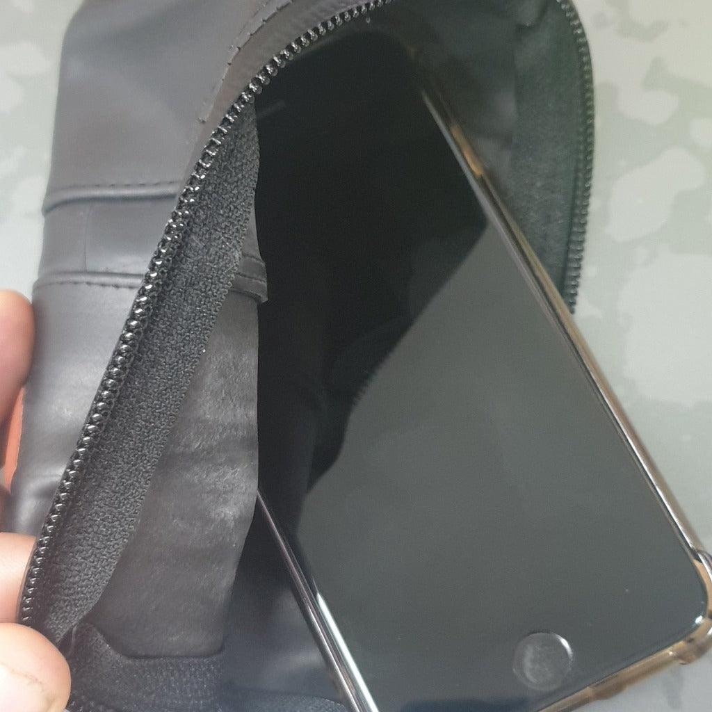 recycled bicycle inner tube companion for storing cellphone