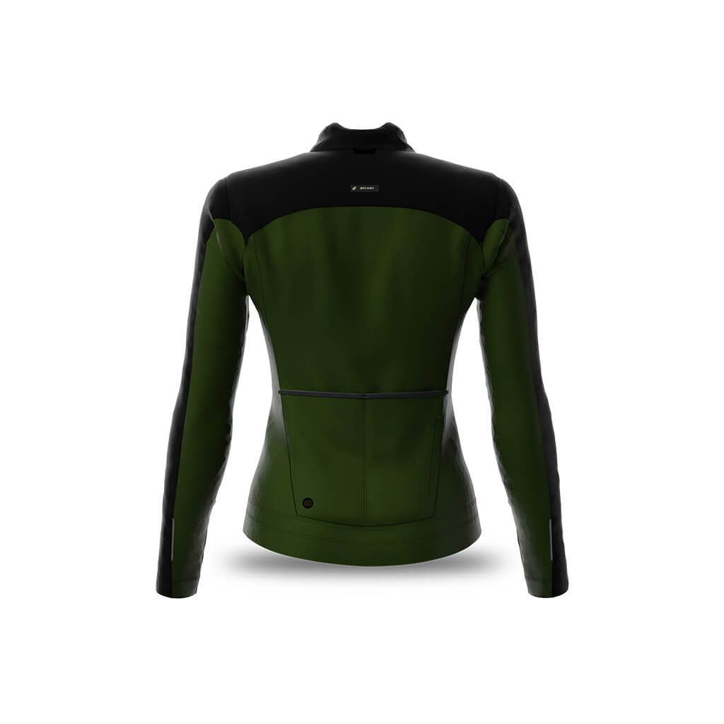 Women&#39;s Vale Merino Cycling Jacket (Olive)