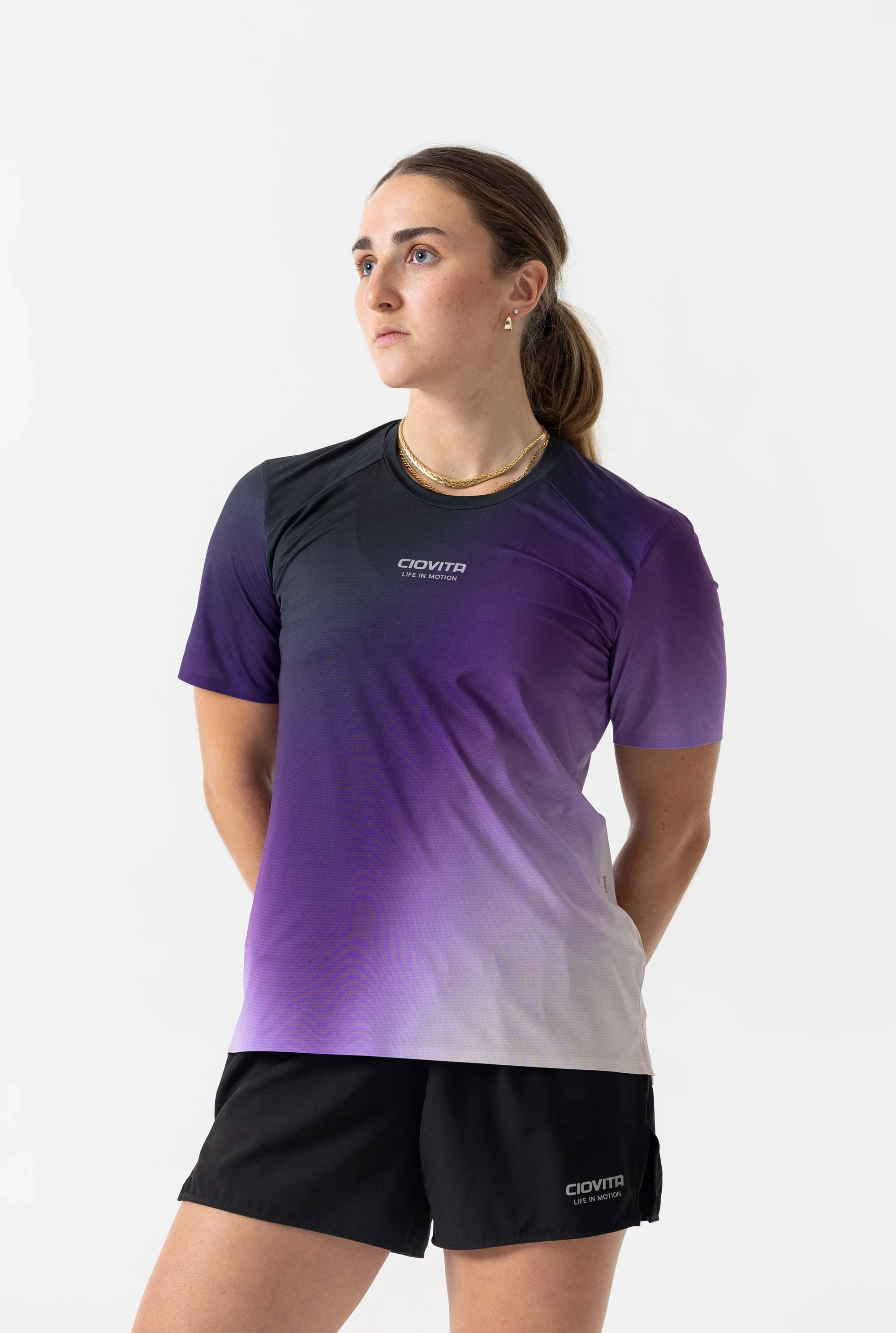 Women's Short Sleeve Tech Tee (Purple Fade)