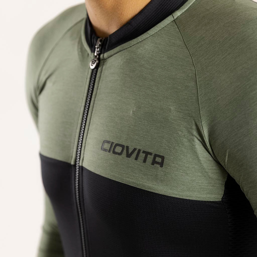 Men&#39;s Opera Long Sleeve Jersey (Olive)