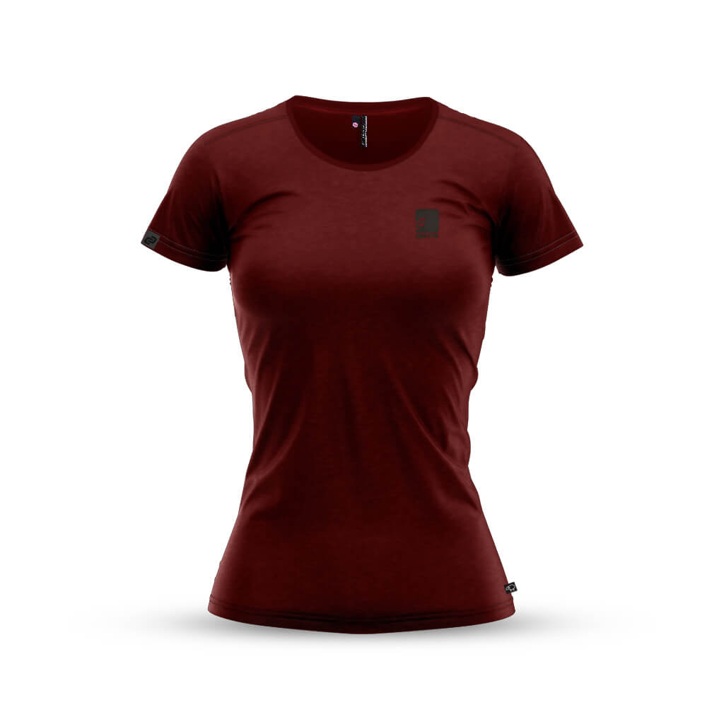Women&#39;s Casual Merino T Shirt (Bloodstone)