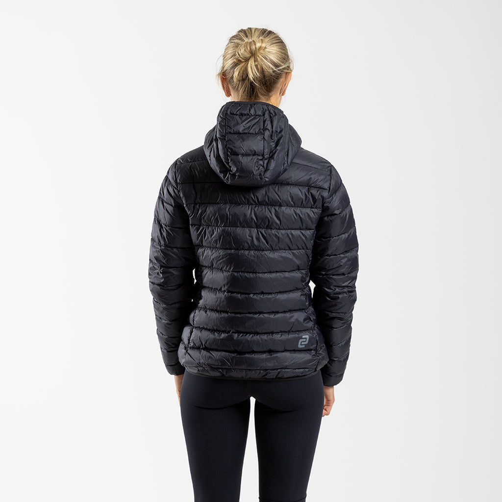 Women&#39;s Hooded Puffer Jacket (Black)