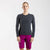 Women's Long Sleeve Merino T Shirt (Charcoal)