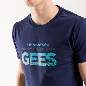 Men's FNB Wines2Whales Gees T Shirt (Navy)