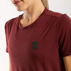 Women's Casual Merino T Shirt (Bloodstone)