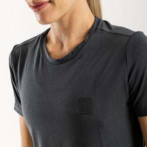 Women's Casual Merino T Shirt (Charcoal)