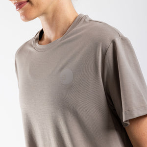 Women's Boxy Casual T Shirt (Stone)