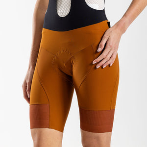 Women's Supremo Pace Bib Shorts (Rust)