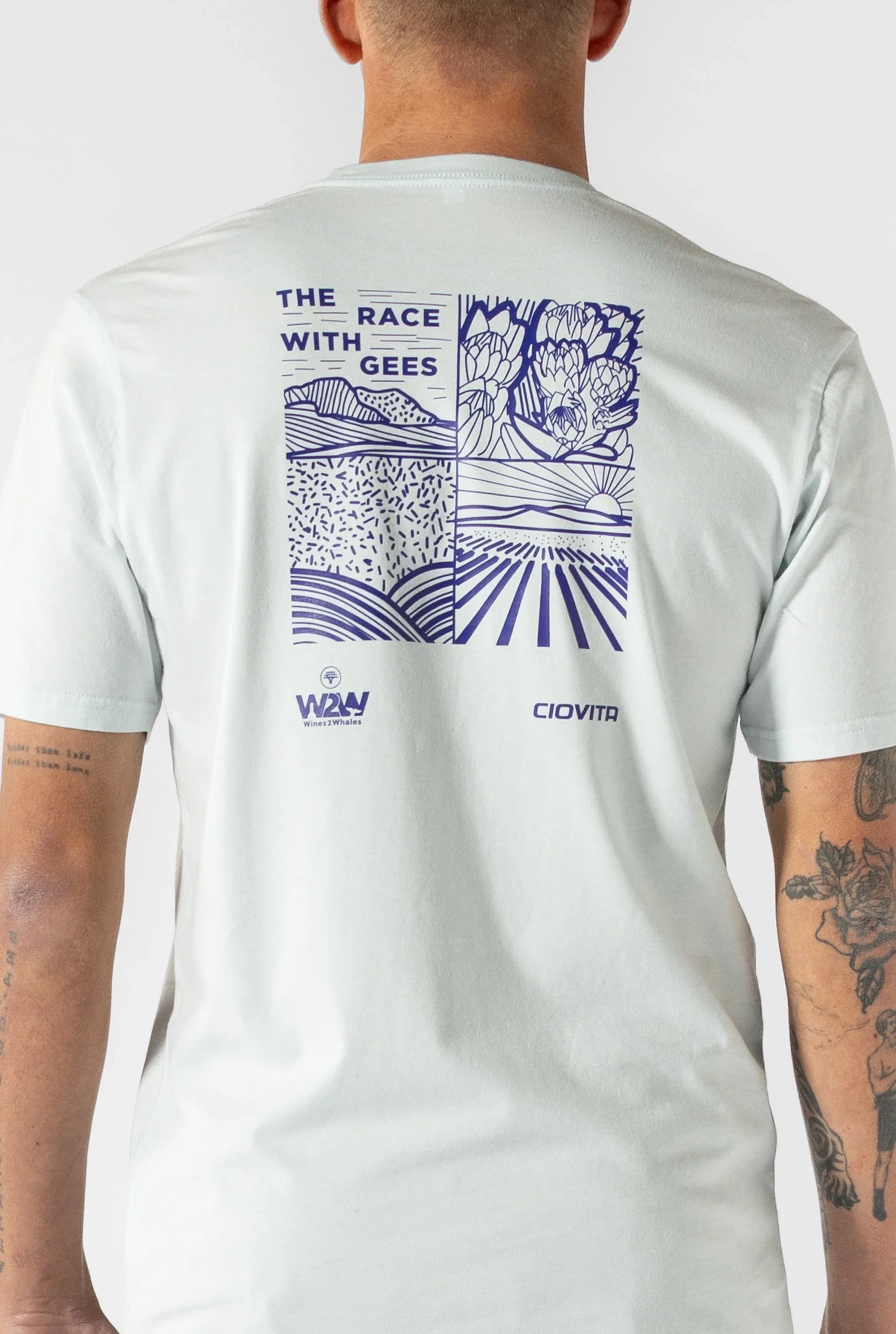 Men's FNB Wines2Whales T Shirt (Sky Blue)