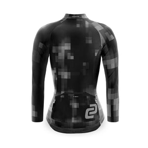 Women's Pixel Long Sleeve Sport Fit Jersey (Black)