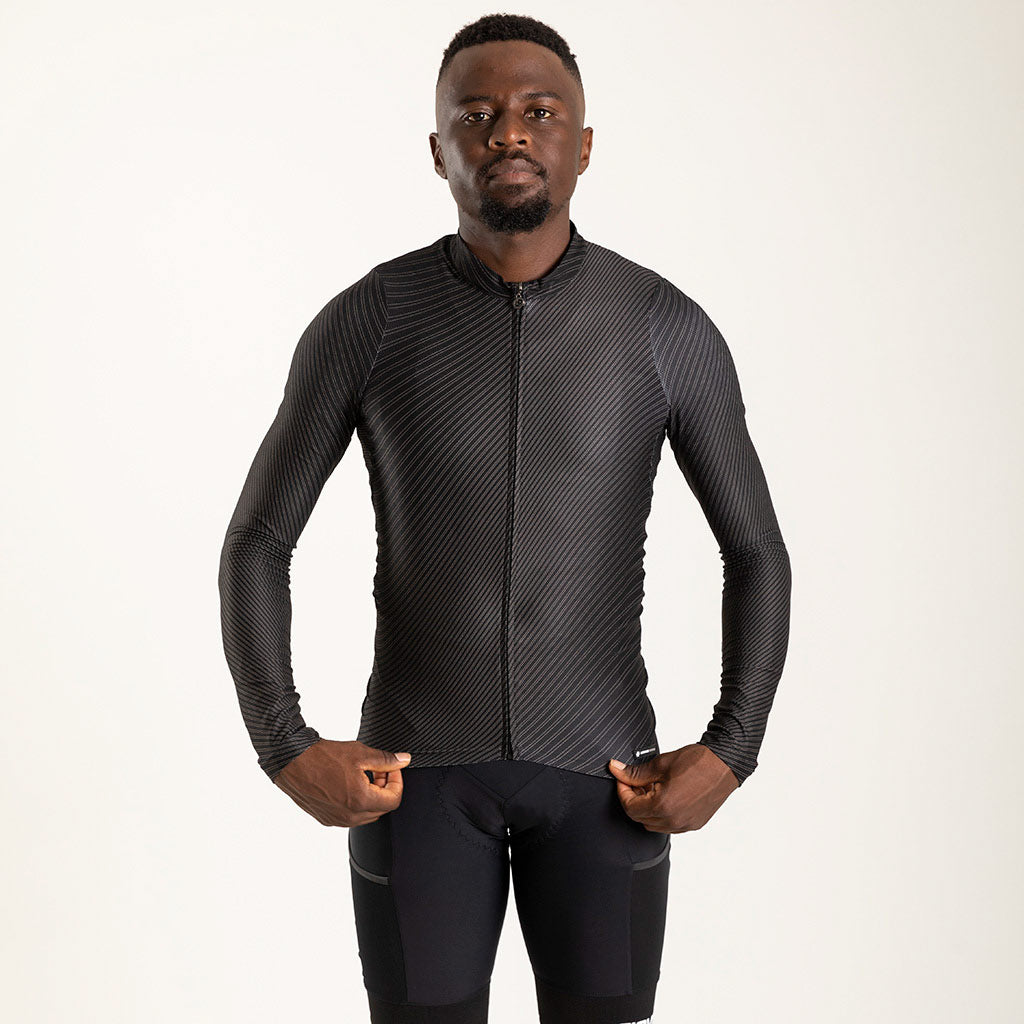 Men's Motion Long Sleeve Flyweight Jersey (Black)